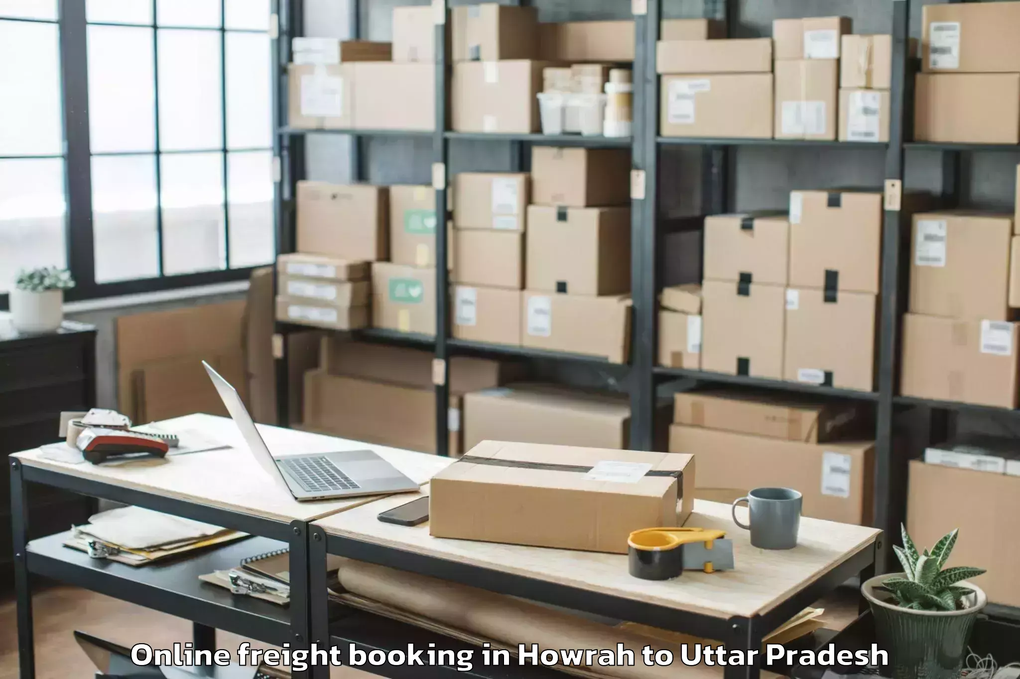 Trusted Howrah to Maniar Online Freight Booking